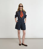 Blusa Mujer Lino Azul Marino Julia
