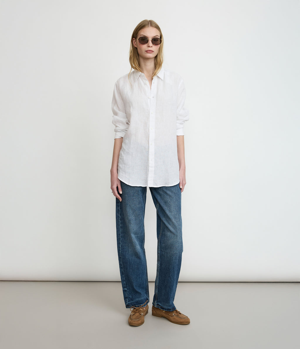 Blusa Mujer Lino Blanco Julia