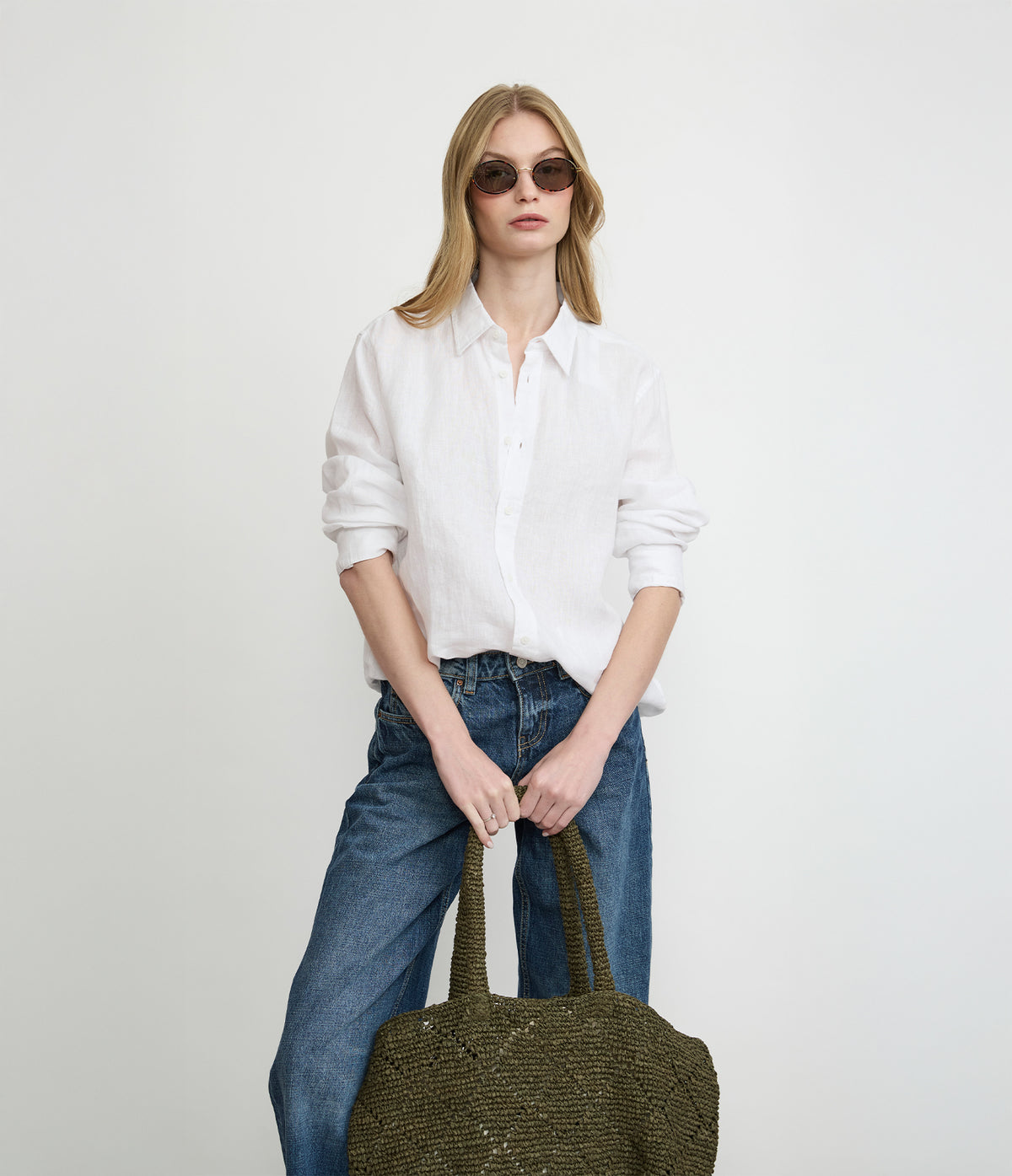 Blusa Mujer Lino Blanco Julia