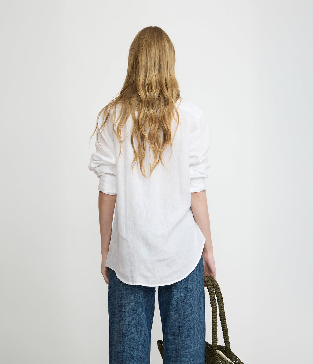 Blusa Mujer Lino Blanco Julia