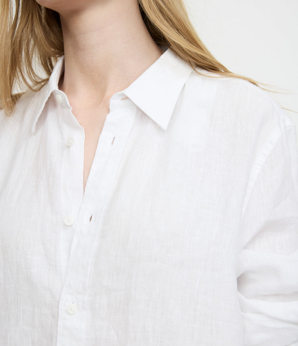 Blusa Mujer Lino Blanco Julia