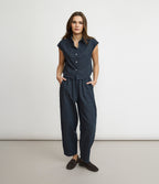 Blusa Mujer Lino Roma Azul Marino