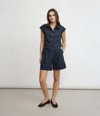 Blusa Mujer Lino Roma Azul Marino