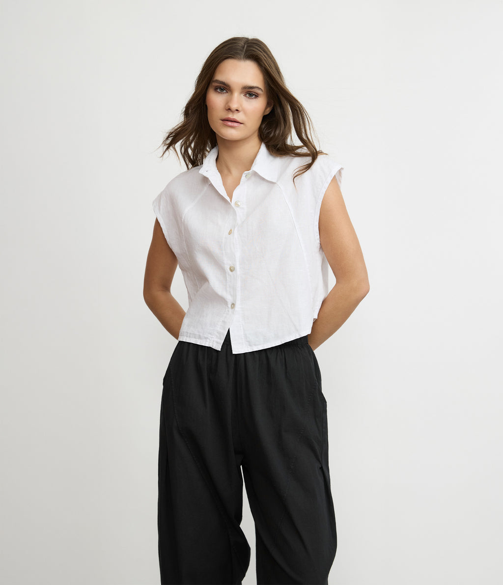 Blusa Mujer Lino Roma Blanco