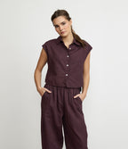 Blusa Mujer Lino Roma Morado