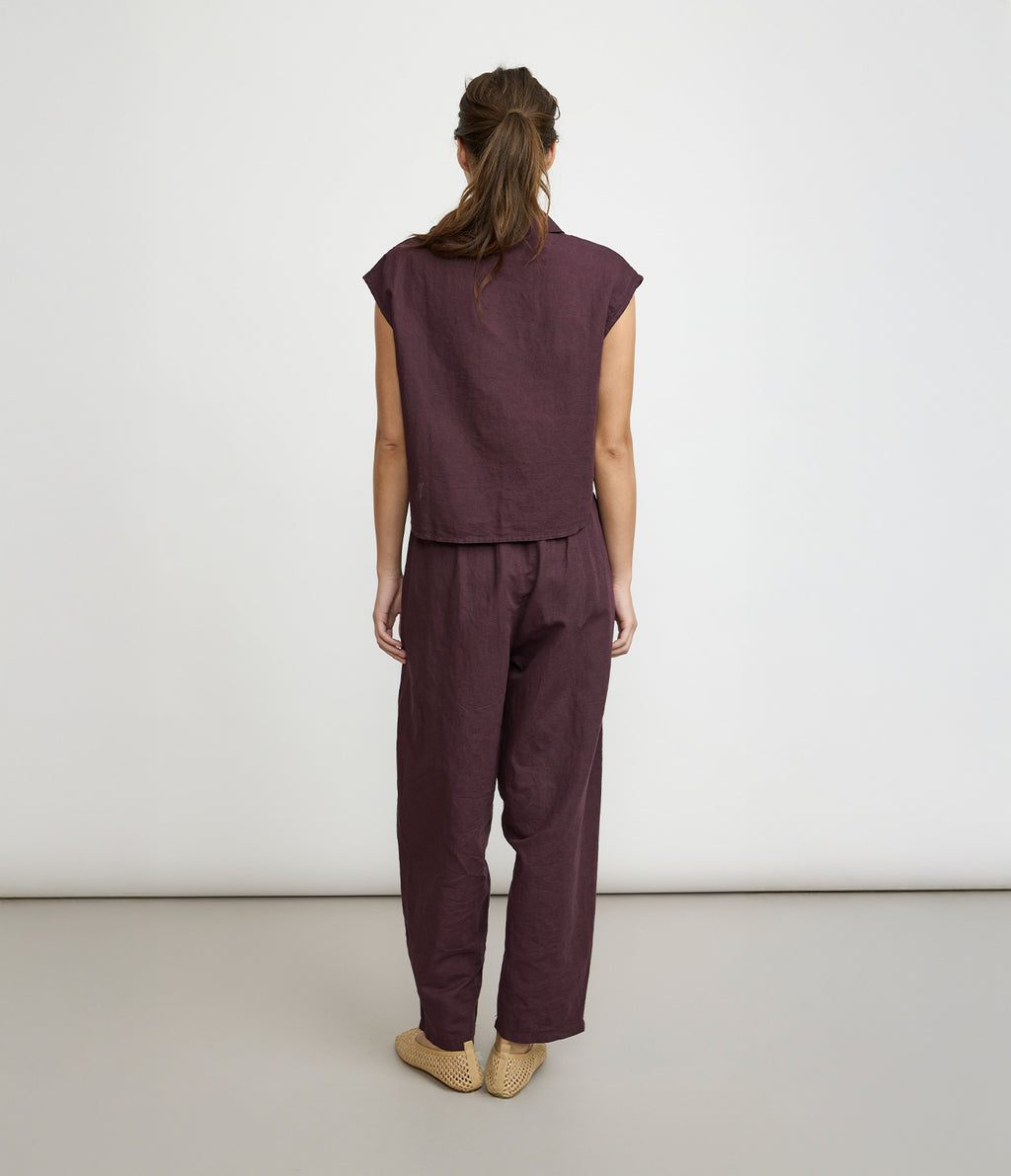 Blusa Mujer Lino Roma Morado