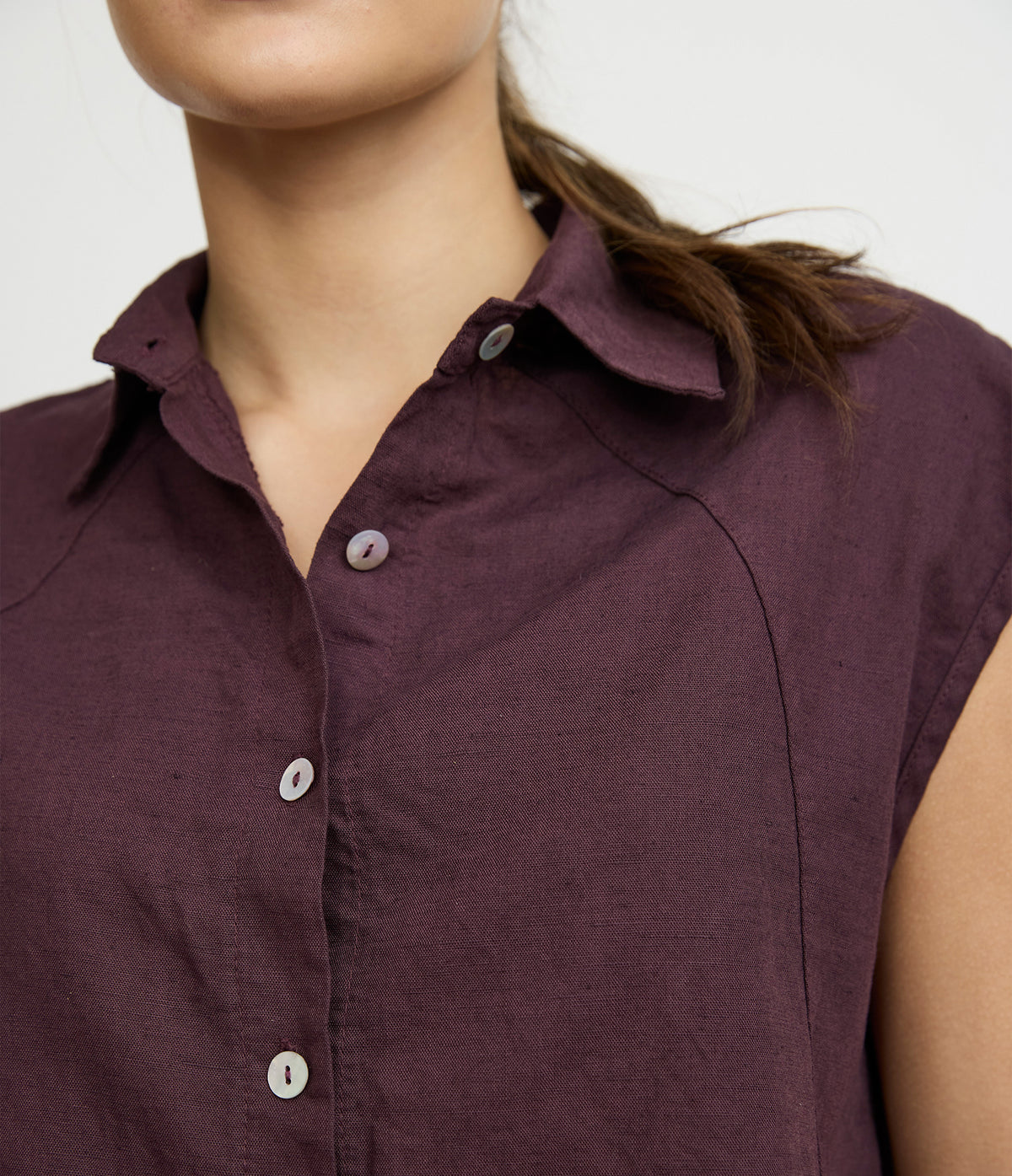 Blusa Mujer Lino Roma Morado