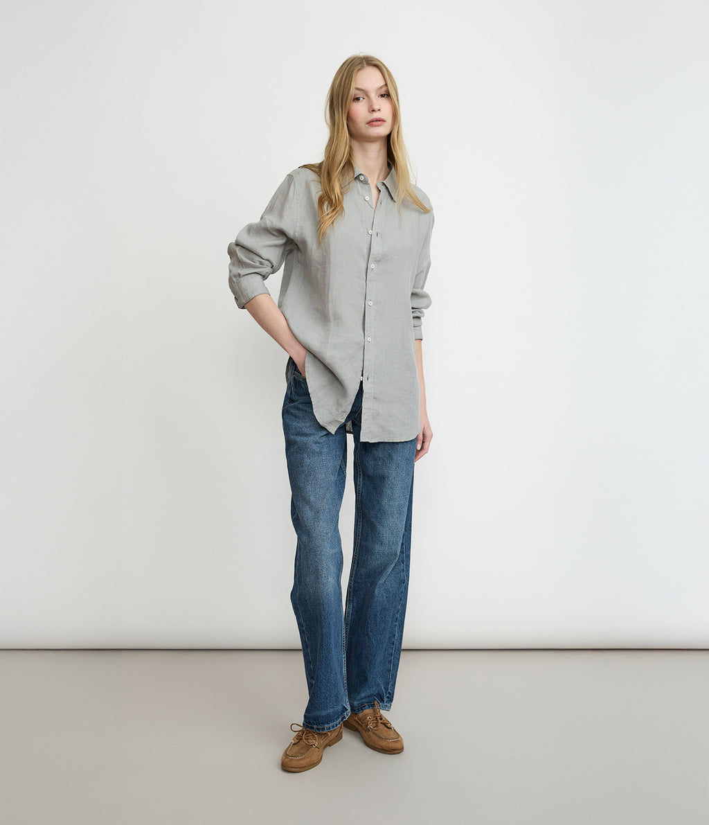 Blusa Mujer Lino Verde Julia