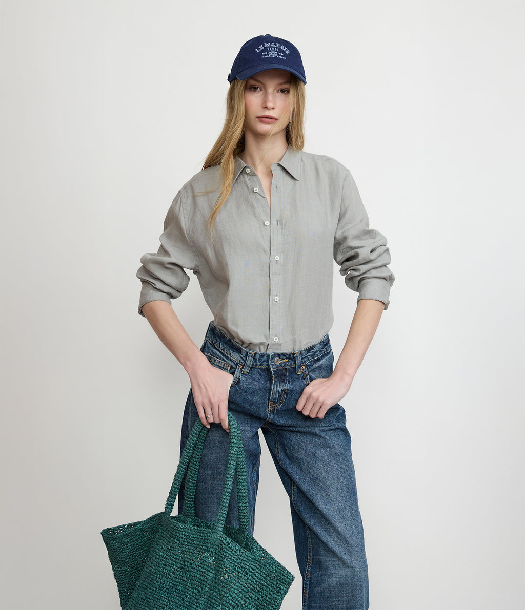 Blusa Mujer Lino Verde Julia