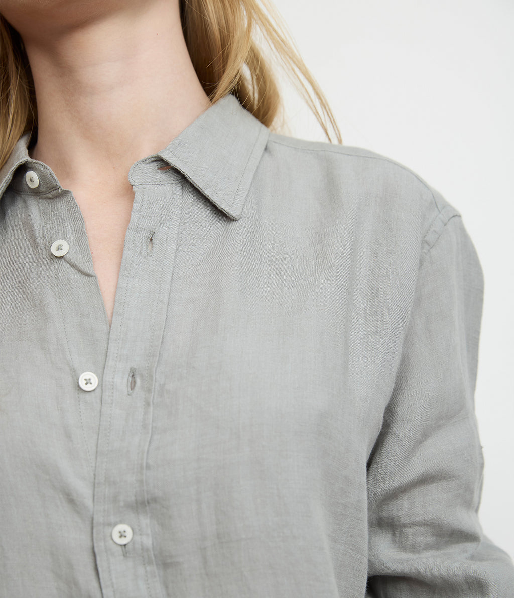 Blusa Mujer Lino Verde Julia