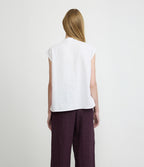 Blusa Mujer Lino Mao Blanco