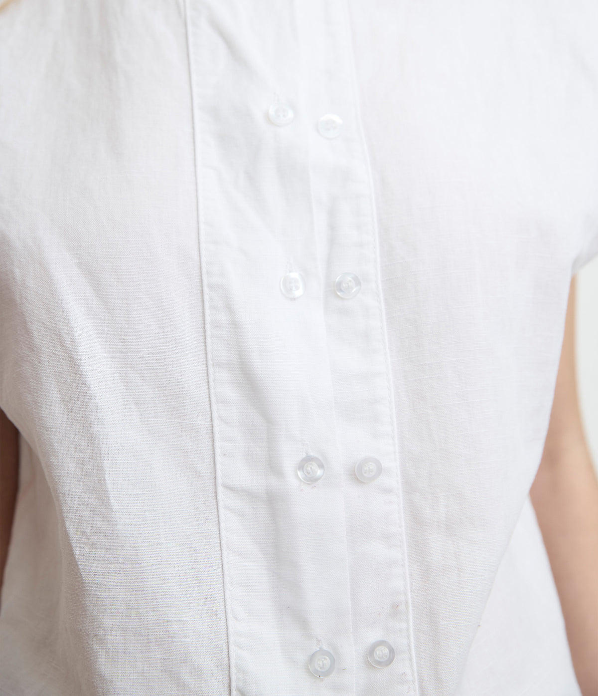Blusa Mujer Lino Mao Blanco