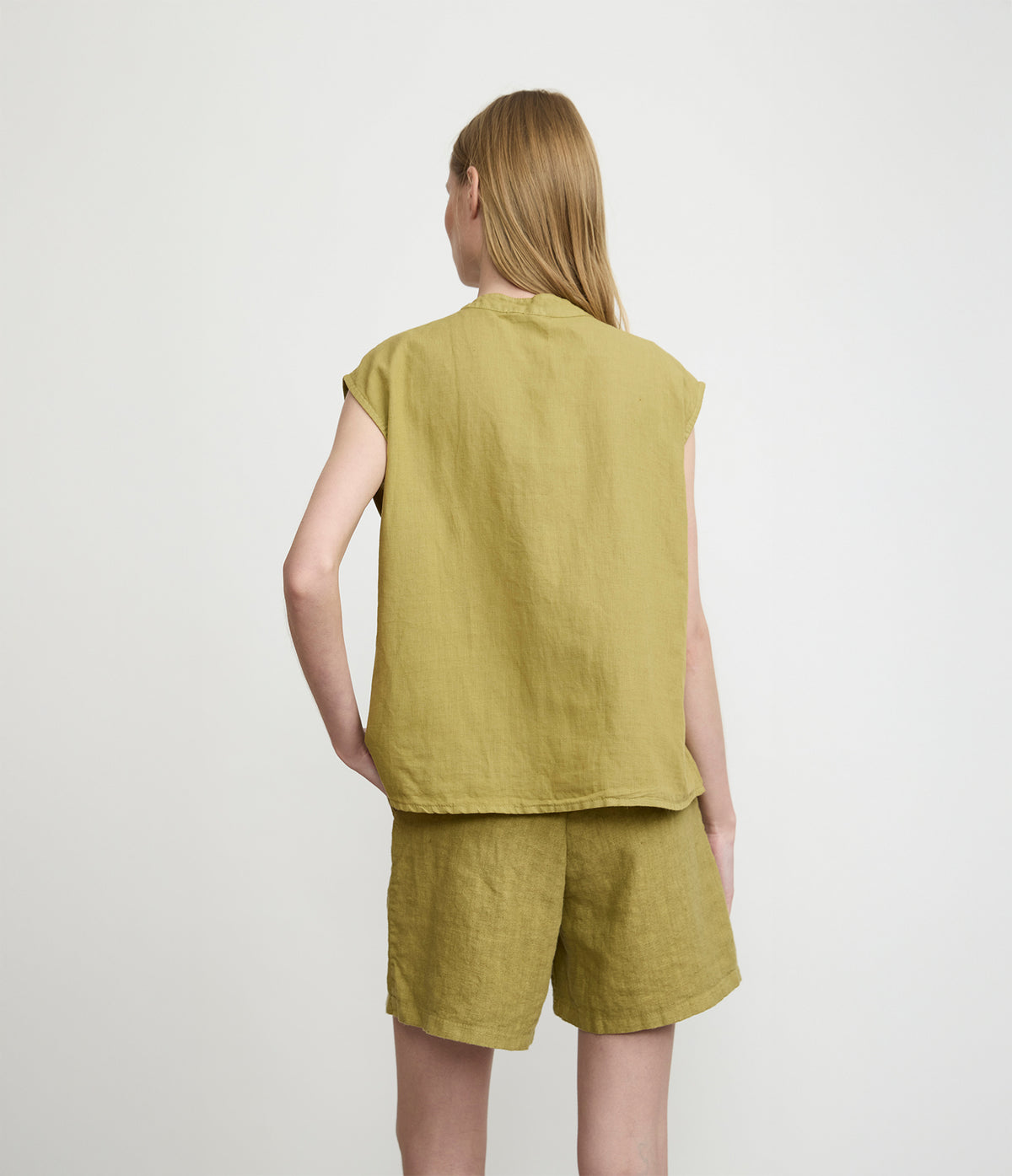 Blusa Mujer Lino Mao Pistacho