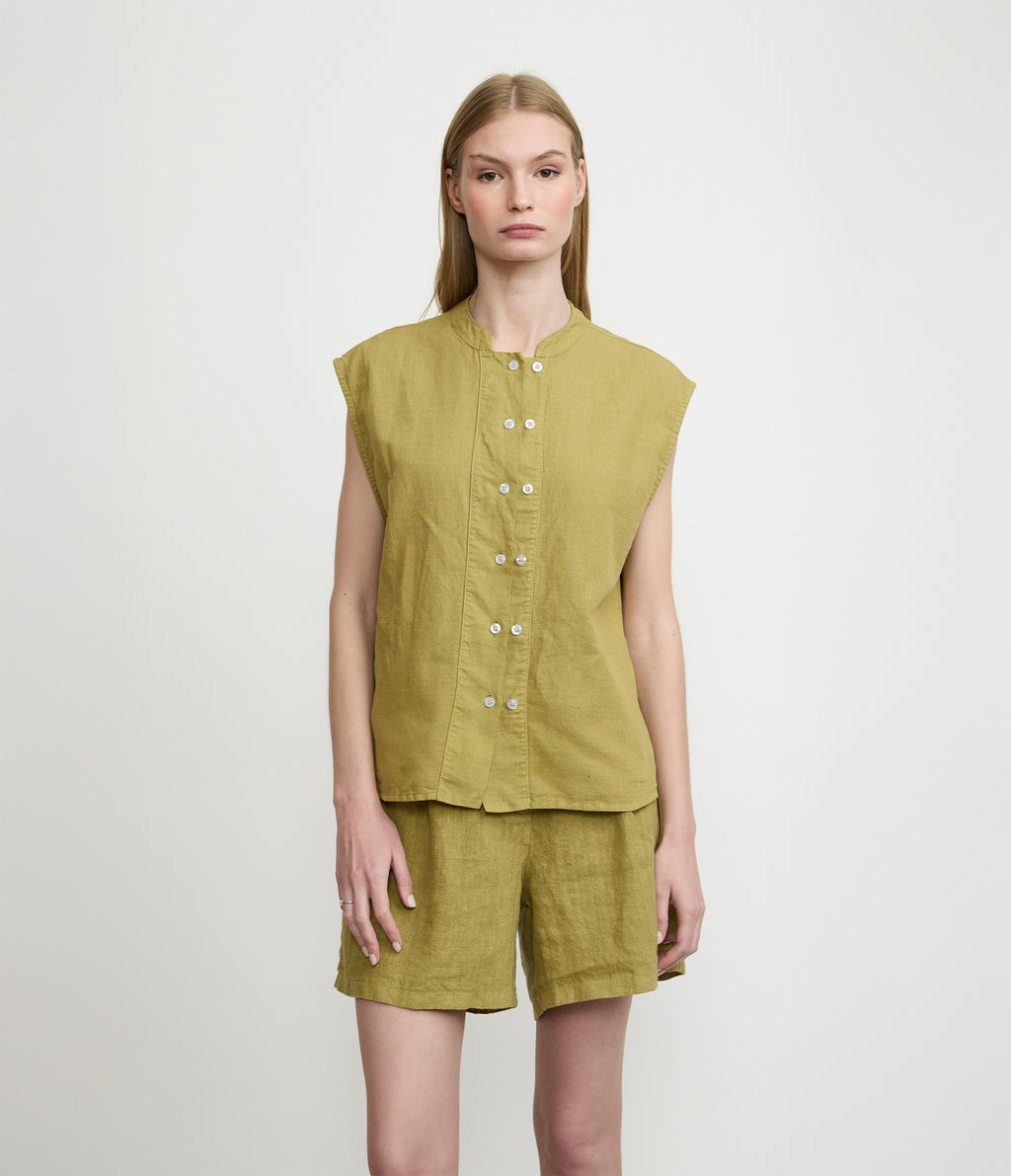 Blusa Mujer Lino Mao Pistacho