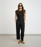 Blusa Mujer Lino Nudo Verona Negro