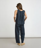 Blusa Mujer Lino Siena Azul Marino
