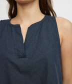 Blusa Mujer Lino Siena Azul Marino