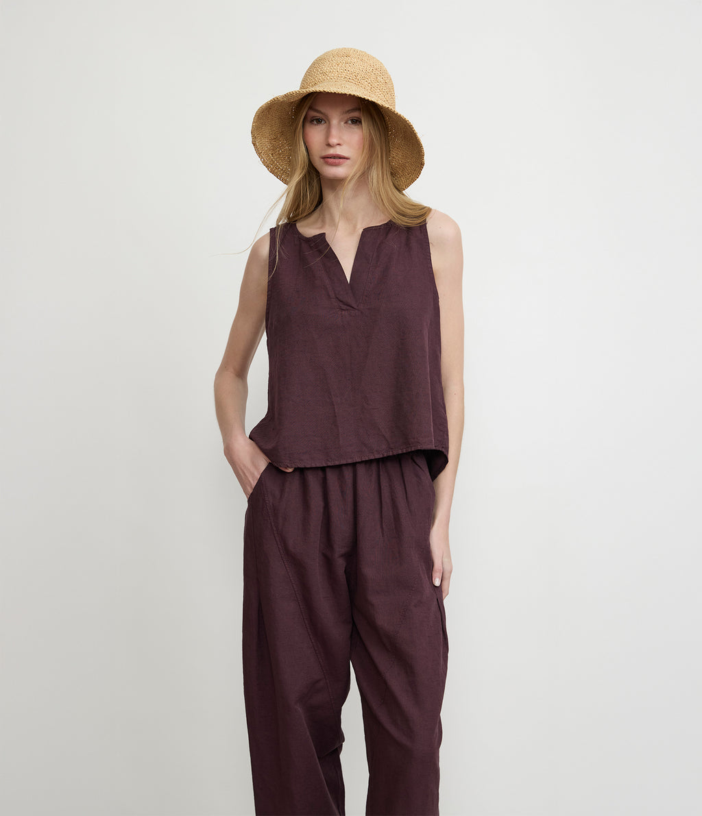 Blusa Mujer Lino Siena Morado