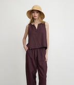Blusa Mujer Lino Siena Morado