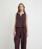 Blusa Mujer Lino Siena Morado