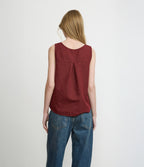 Blusa Mujer Lino Siena Burdeo