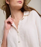 Blusa Mujer 100% Lino Taormina Blanca