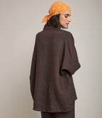Blusa Mujer 100% Lino Taormina Café