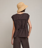 Blusa Mujer 100% Algodón Vuelos Chocolate