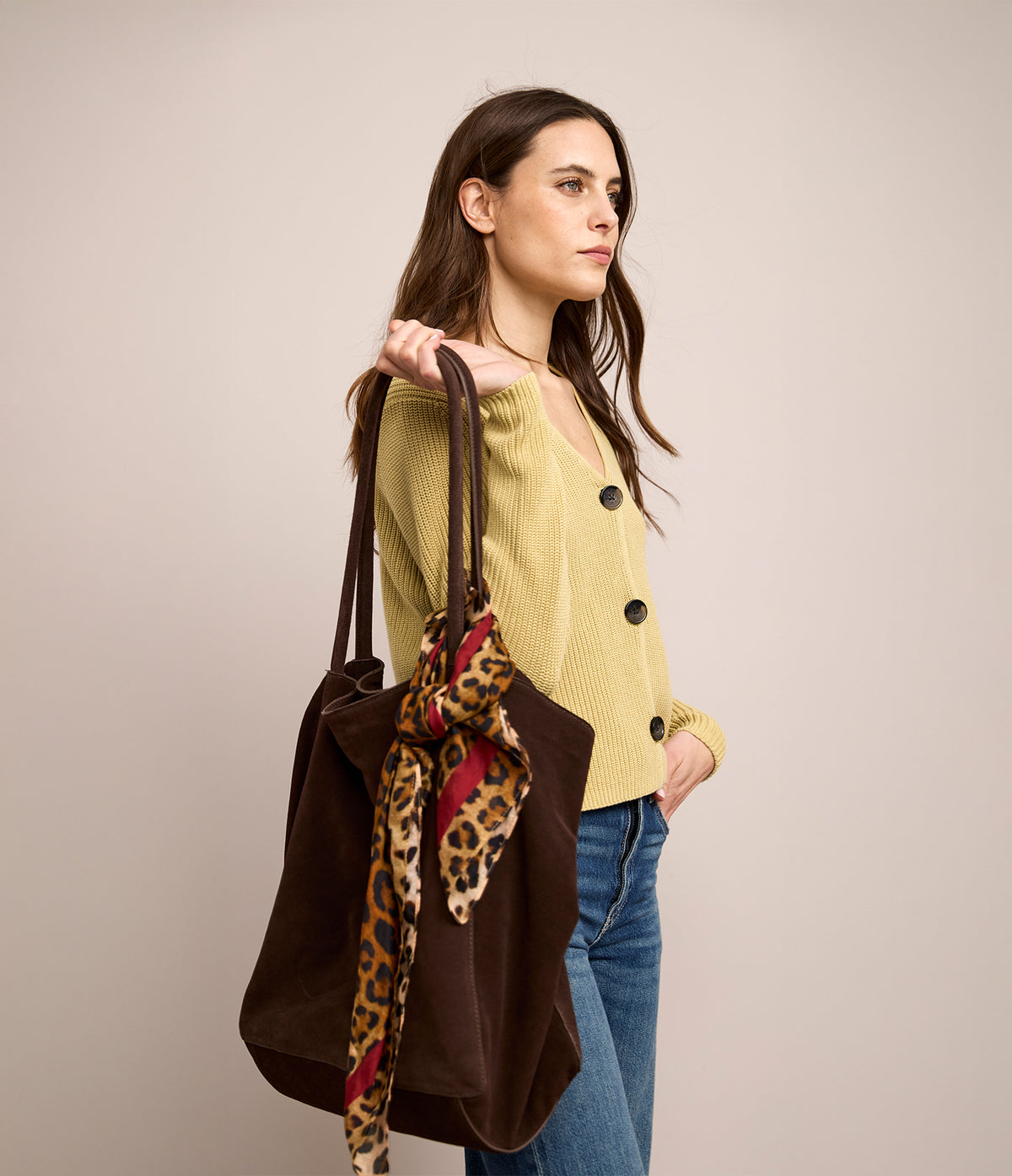 Cartera Bolso Mujer 100% Cuero Café