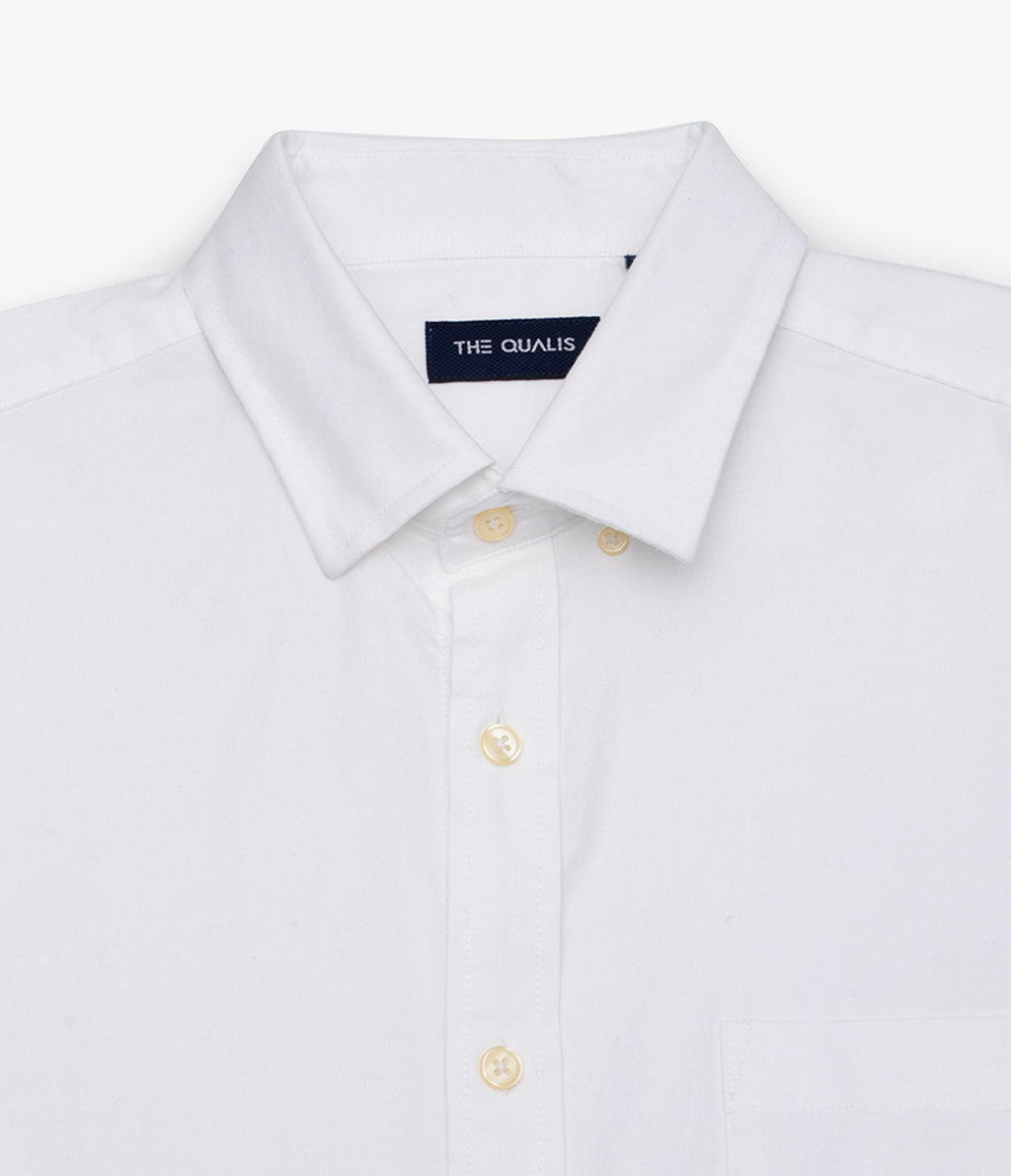 Camisa Hombre Oxford Manga Larga Ellies Blanco