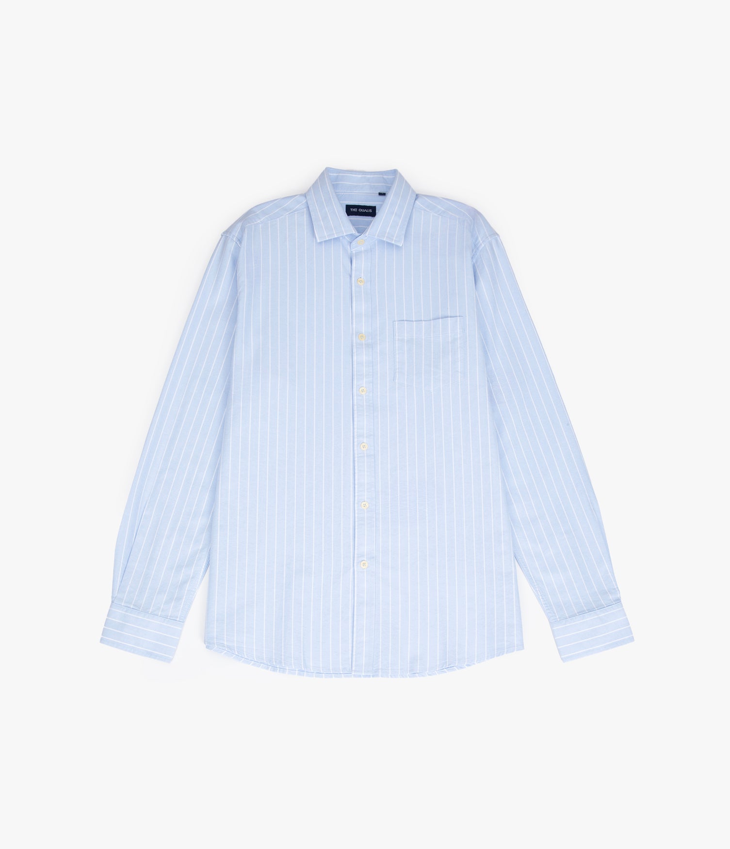 Camisa Hombre Oxford Manga Larga Ellies Rayada Azul