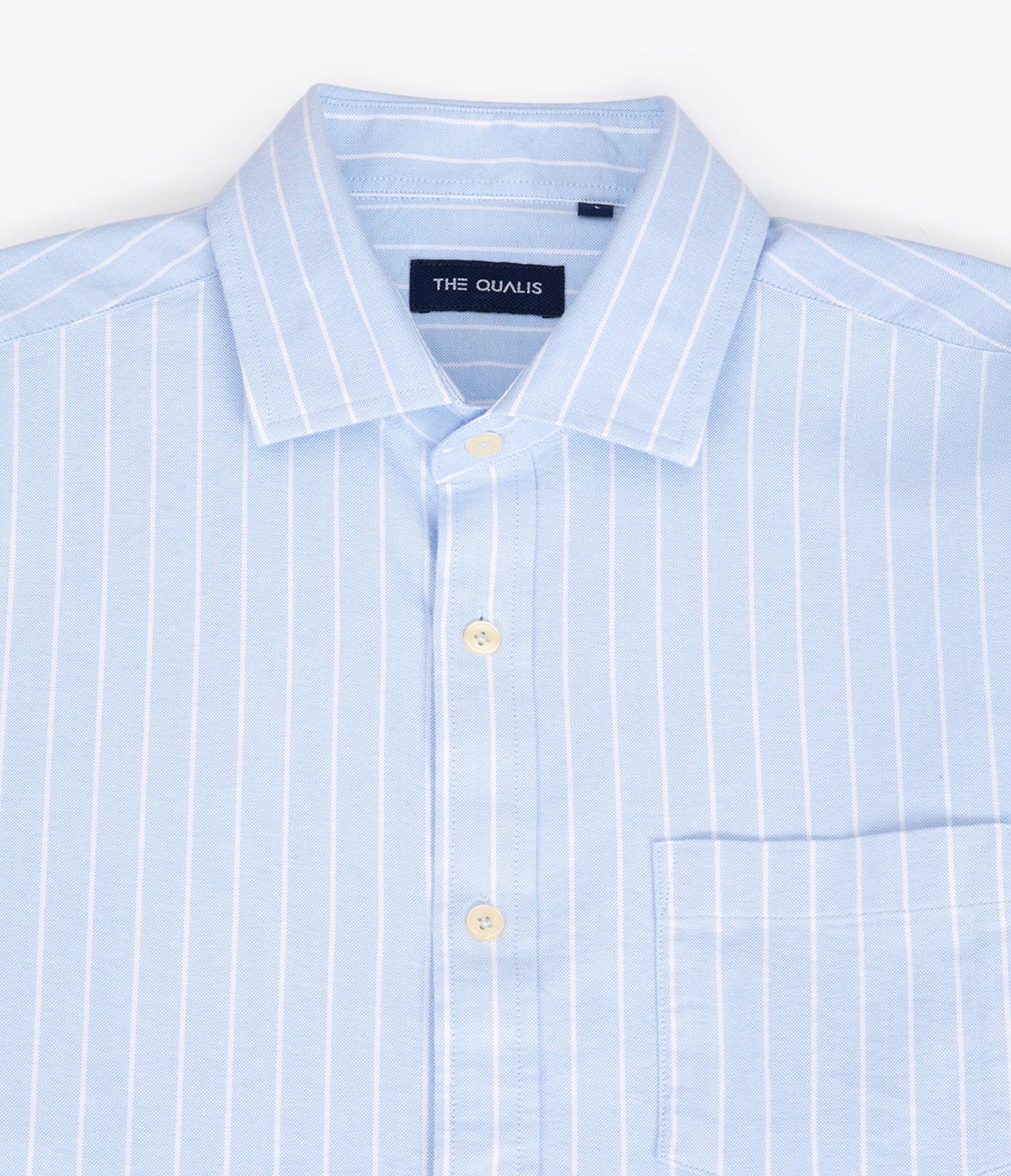 Camisa Hombre Oxford Manga Larga Ellies Rayada Azul