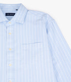 Camisa Hombre Oxford Manga Larga Ellies Rayada Azul