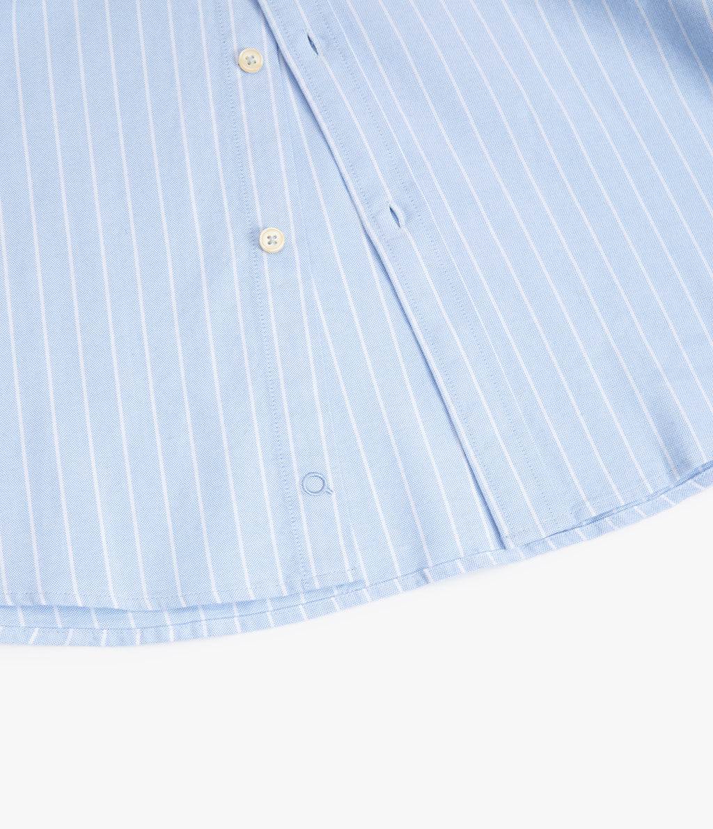 Camisa Hombre Oxford Manga Larga Ellies Rayada Azul
