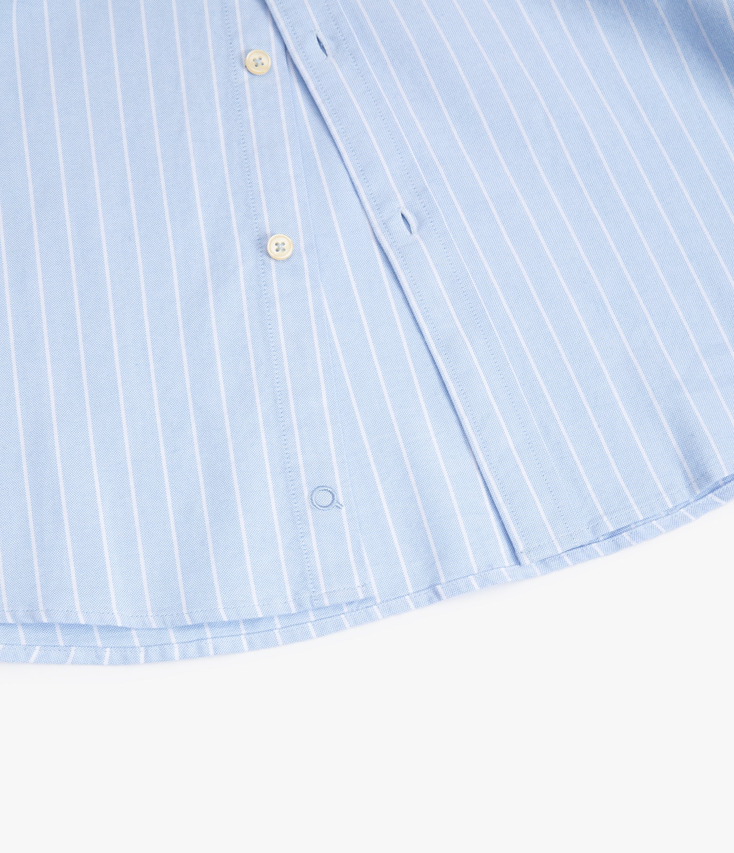 Camisa Hombre Oxford Manga Larga Ellies Rayada Azul