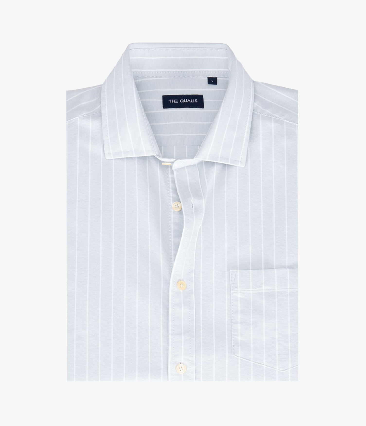 Camisa Hombre Oxford Manga Larga Ellies Rayada Verde