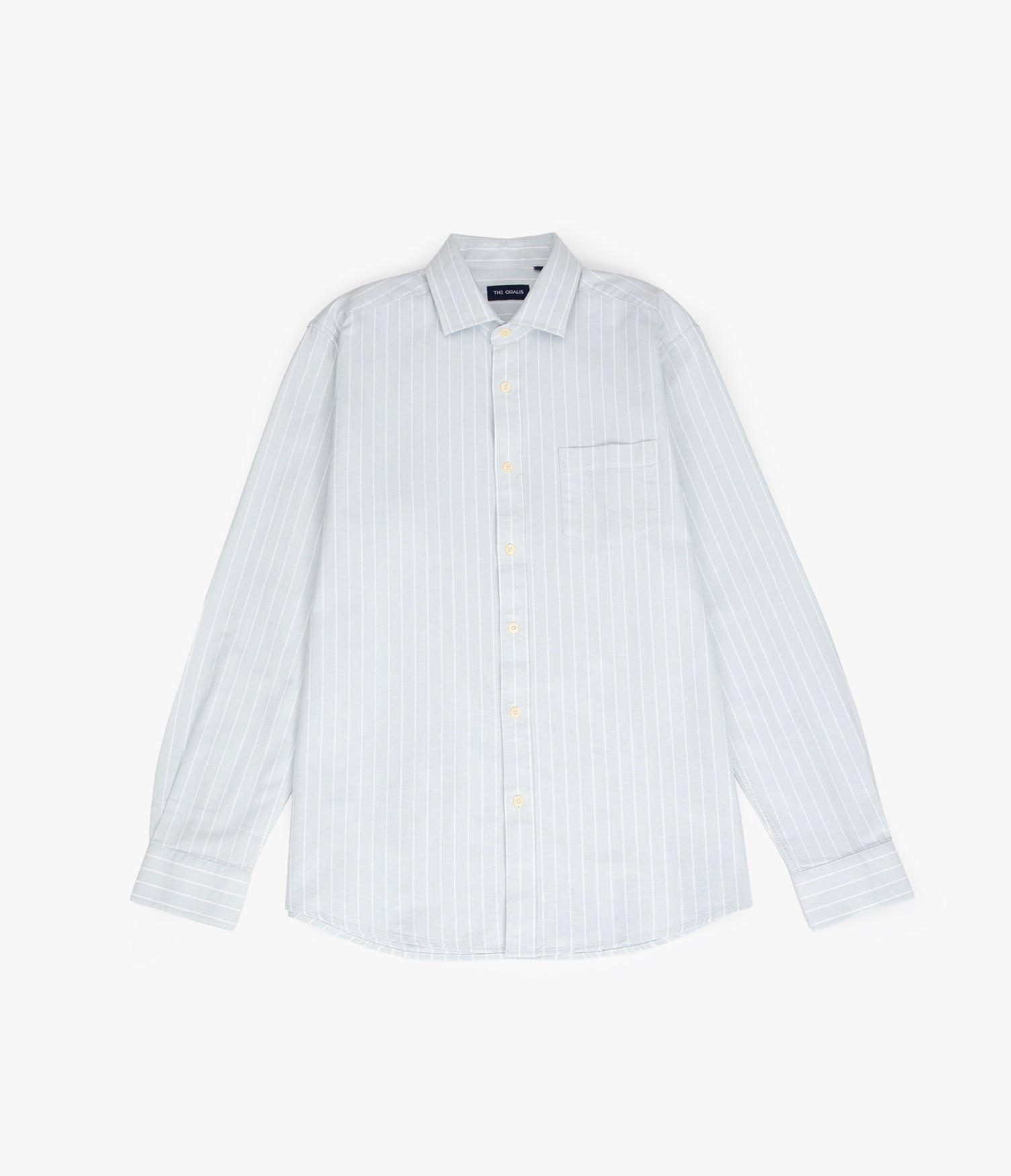Camisa Hombre Oxford Manga Larga Ellies Rayada Verde