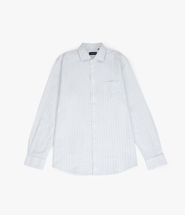 Camisa Hombre Oxford Manga Larga Ellies Rayada Verde