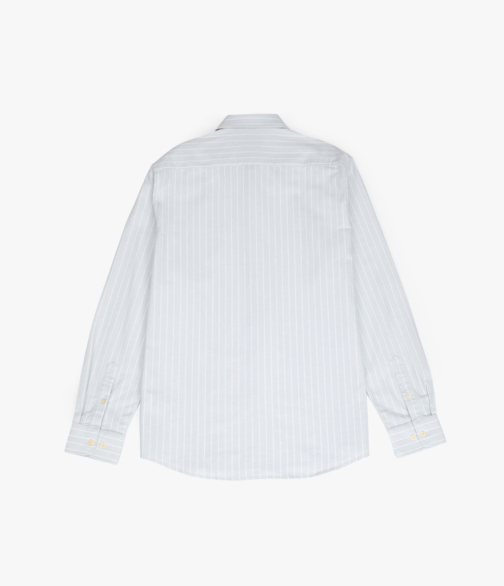 Camisa Hombre Oxford Manga Larga Ellies Rayada Verde