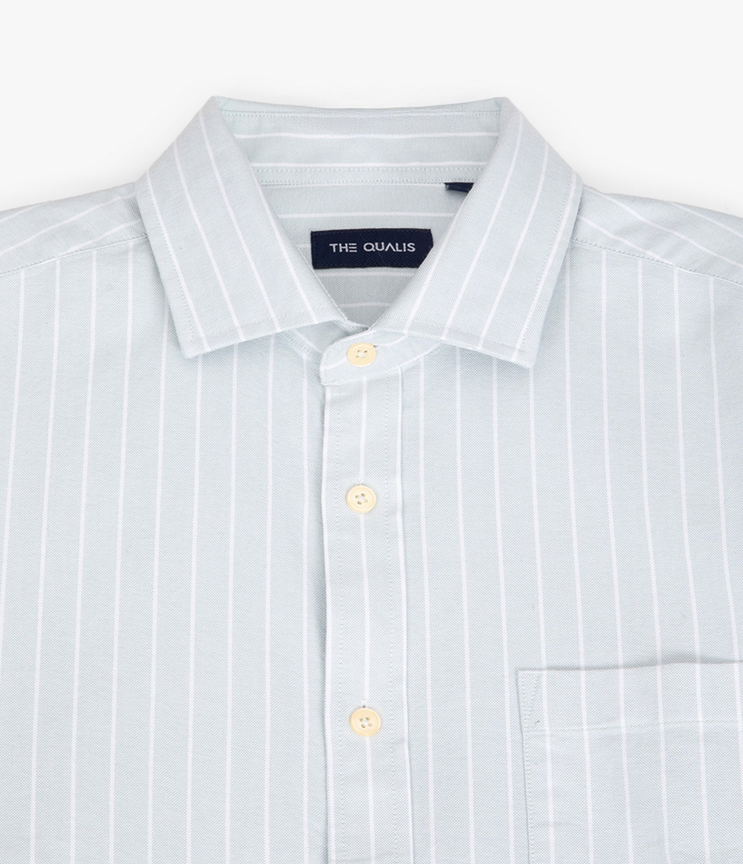 Camisa Hombre Oxford Manga Larga Ellies Rayada Verde