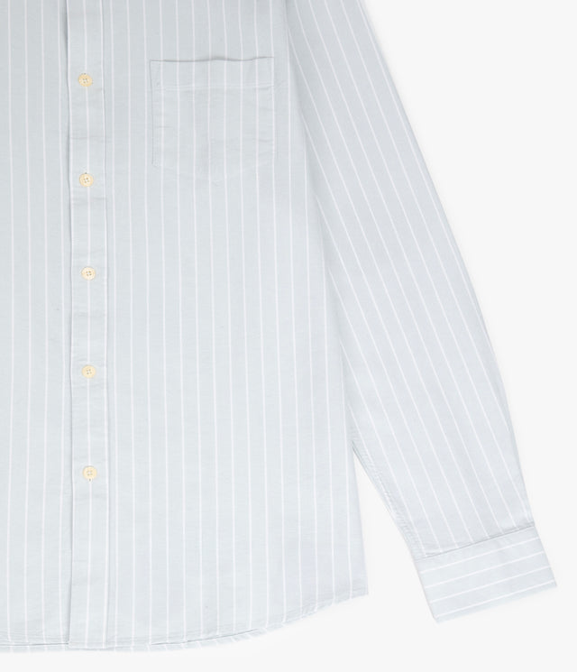 Camisa Hombre Oxford Manga Larga Ellies Rayada Verde