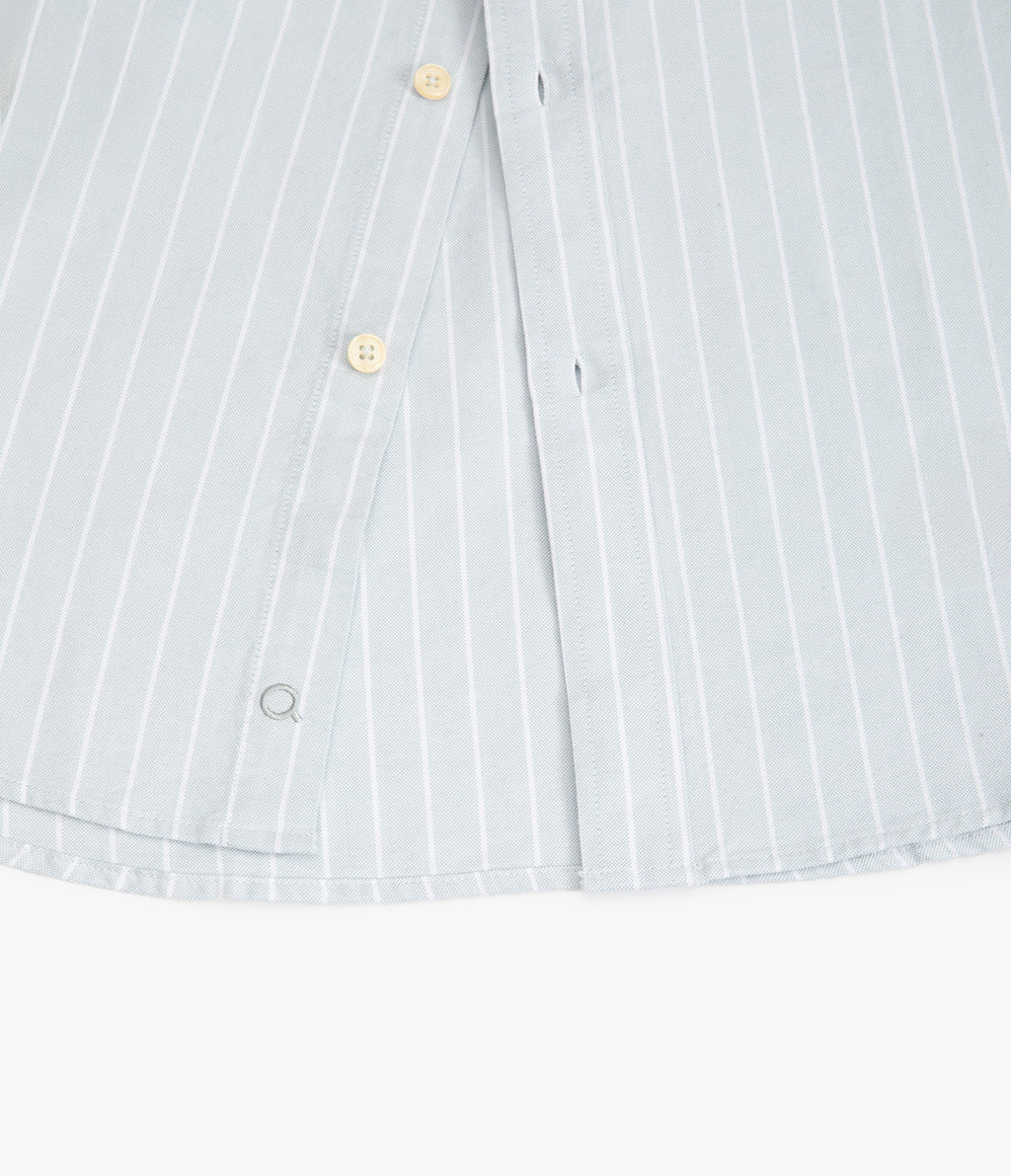 Camisa Hombre Oxford Manga Larga Ellies Rayada Verde