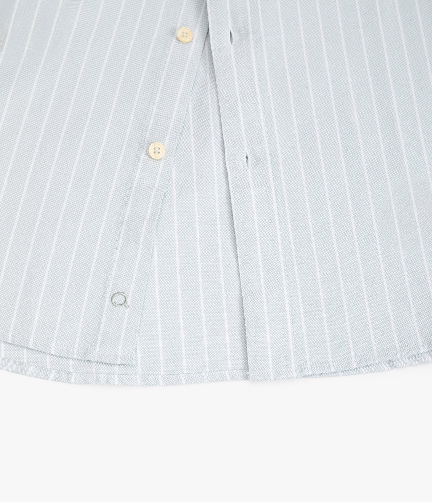 Camisa Hombre Oxford Manga Larga Ellies Rayada Verde