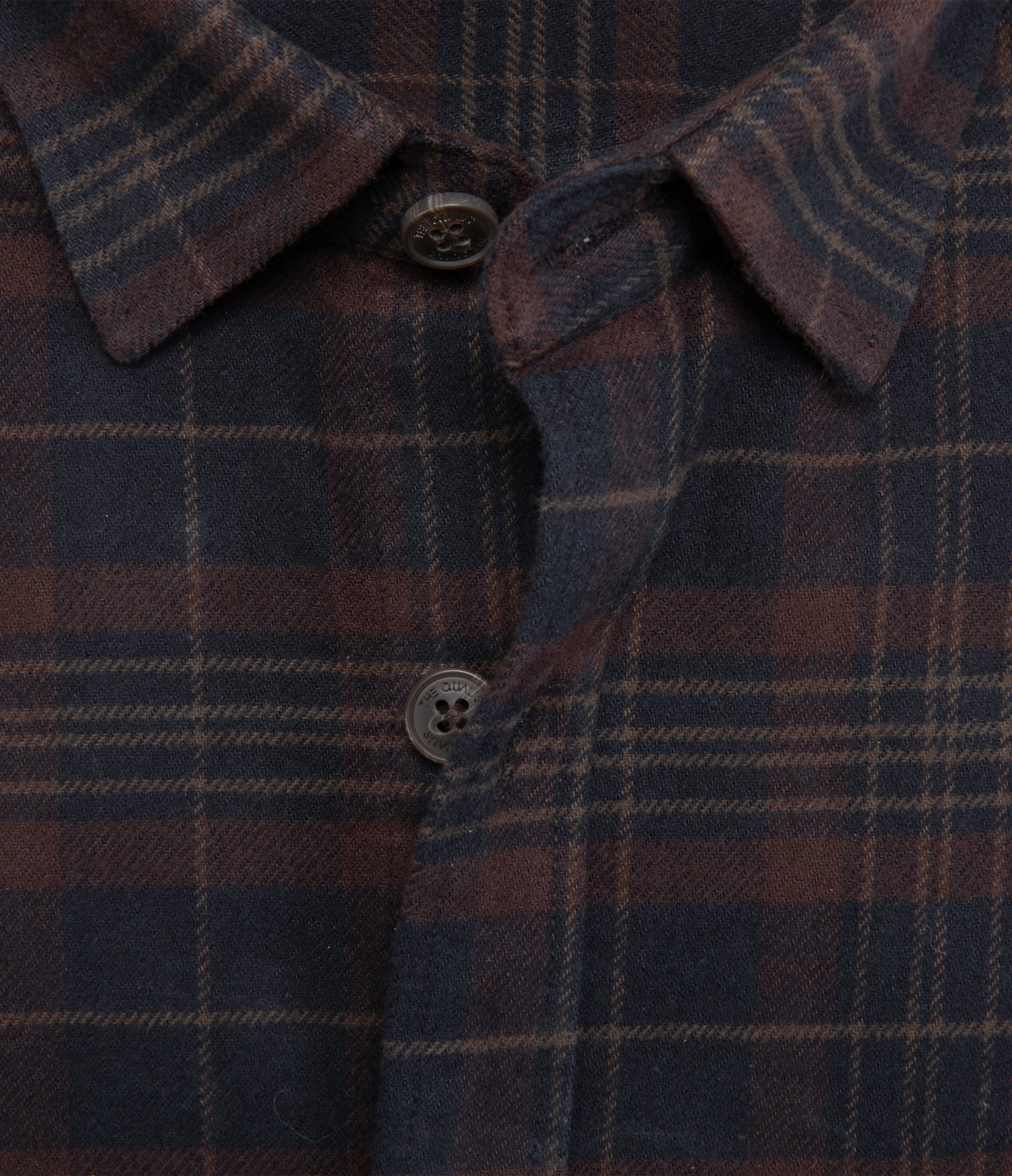 Camisa Hombre Algodón Franela Logan Cuadros Café