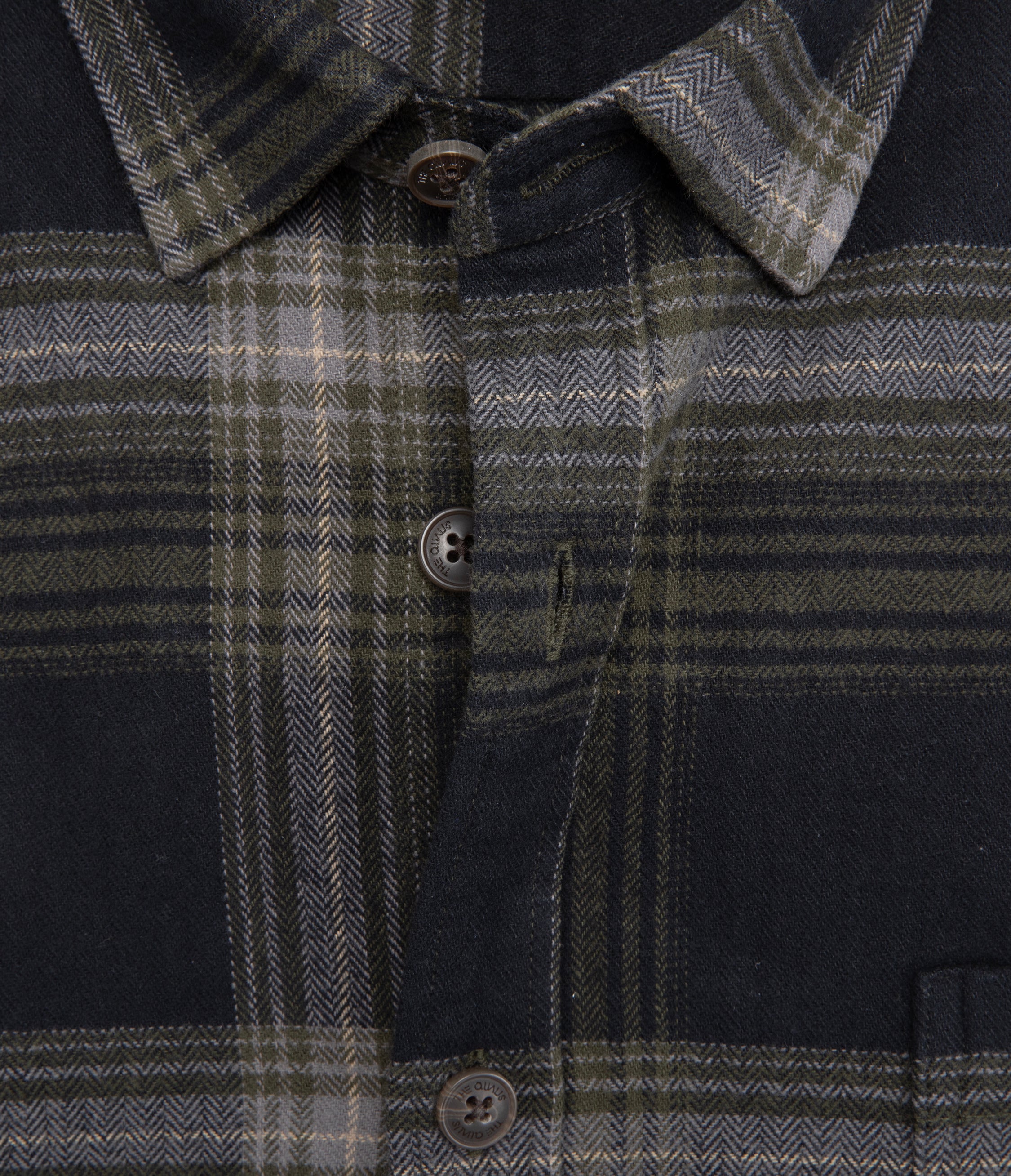 Camisa Hombre Algodón Franela Logan Cuadros Verde