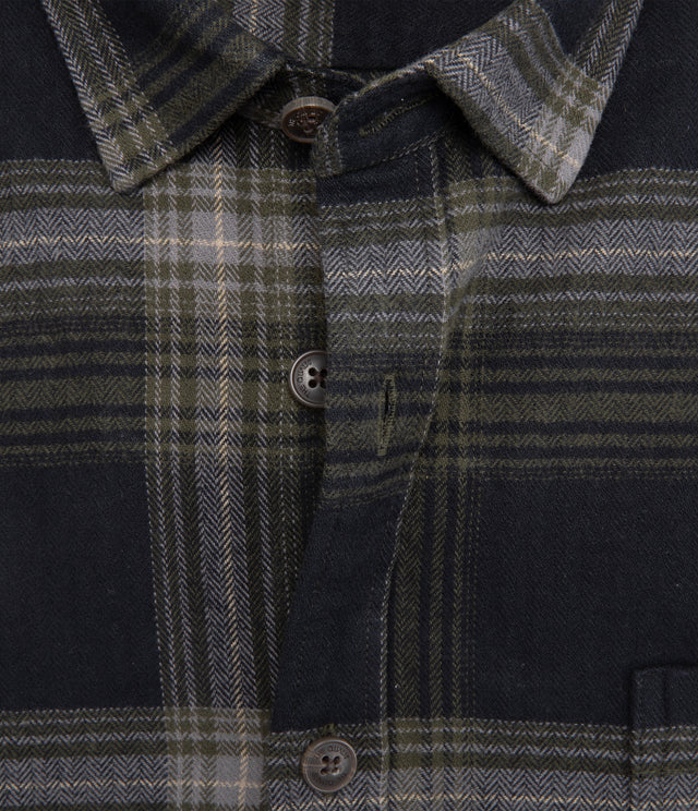Camisa Hombre Algodón Franela Logan Cuadros Verde
