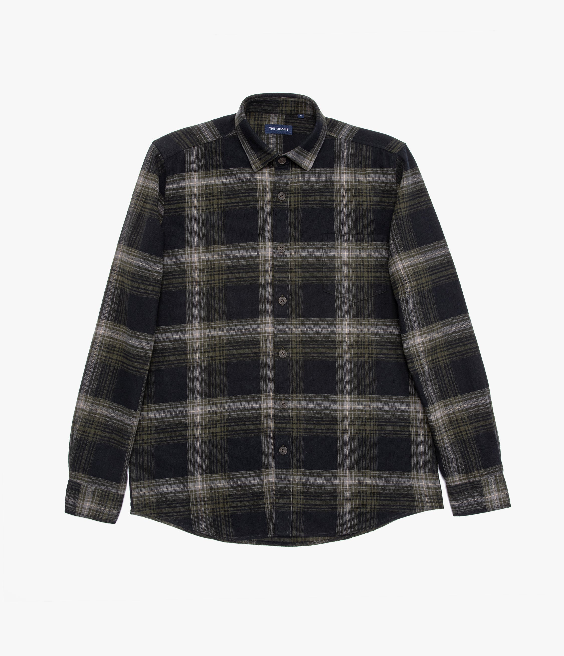 Camisa Hombre Algodón Franela Logan Cuadros Verde