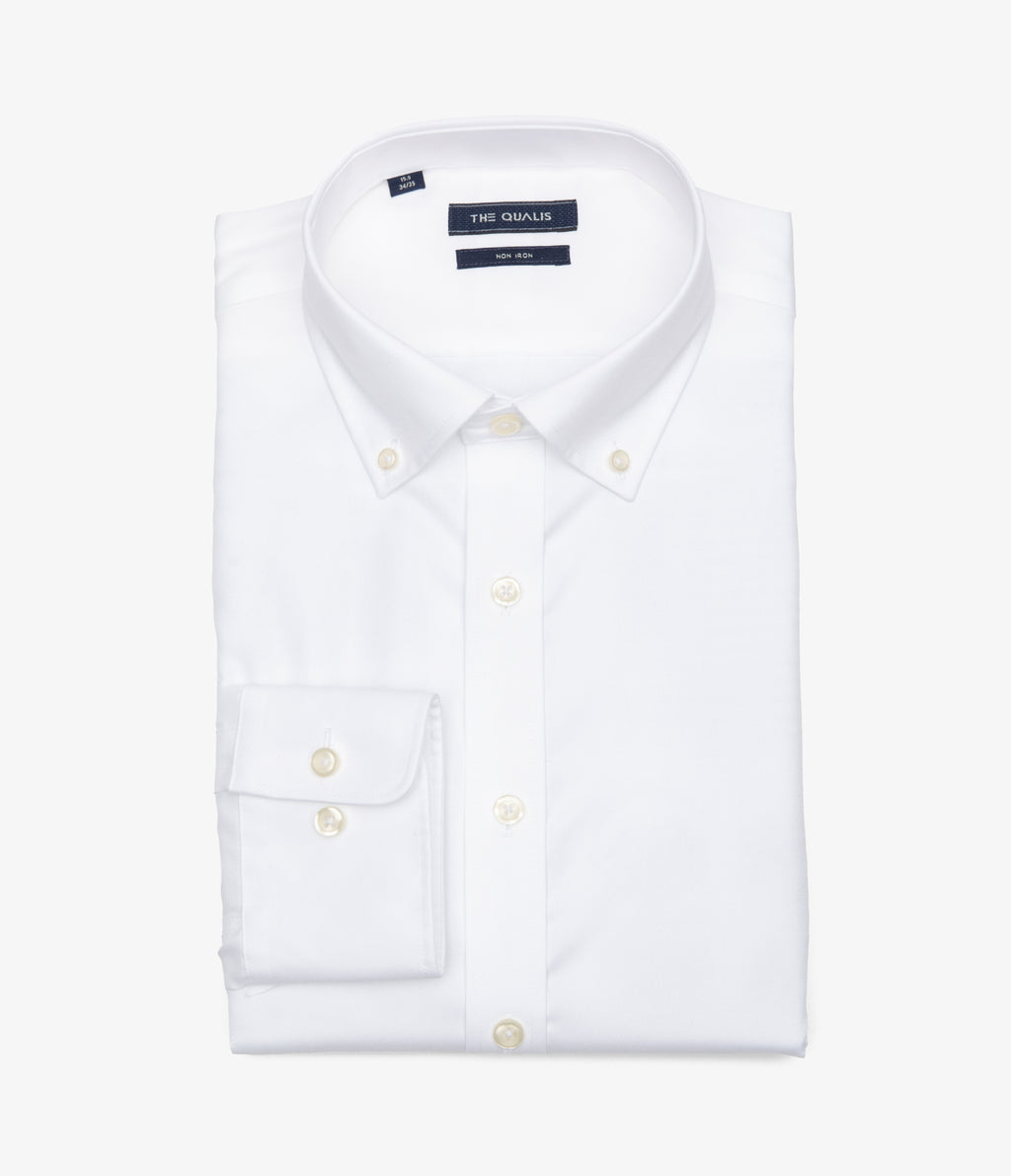 Camisa Hombre Safe Cotton Botton Down Blanca
