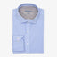 Camisa Hombre Performance Cuello Italiano Rayas Azul