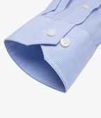 Camisa Hombre Performance Cuello Italiano Rayas Azul
